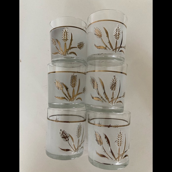 MCM  Coverto Frosted Wheat  Cocktail Glasses. 6 - Picture 3 of 6